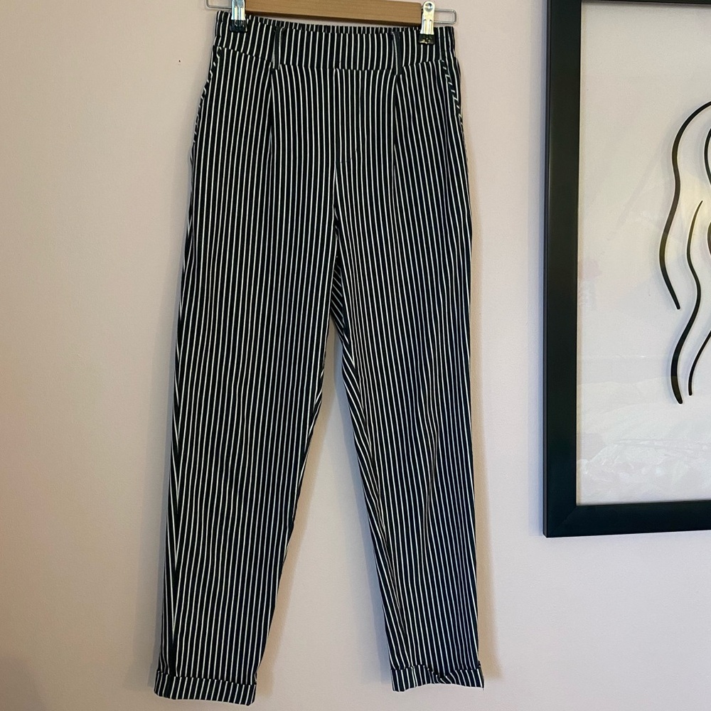 Shinestar Pinstripe Tapered Pants – Small & Large